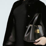 Wool Bomber Teddy Jacket Black