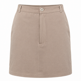 Butter Satin Mini Skirt Taupe