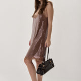 Sequin Lace Trim Dress