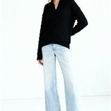 Vail Polo Sweater Black