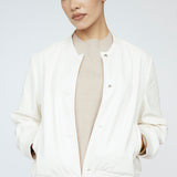 Impossibly soft Vegan Leather Bomber Ivory