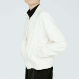 Impossibly soft Vegan Leather Bomber Ivory