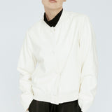 Impossibly soft Vegan Leather Bomber Ivory