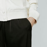 Impossibly soft Vegan Leather Bomber Ivory
