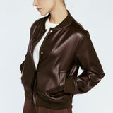 Impossibly soft Vegan Leather Bomber Jacket