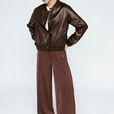Impossibly soft Vegan Leather Bomber Jacket