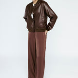 Impossibly soft Vegan Leather Bomber Jacket