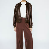 Impossibly soft Vegan Leather Bomber Jacket