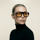 Retro Large Sunnies Yellow Lenses