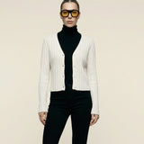 Ribbed Cardigan Ivory
