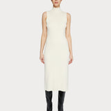 Naomi Modal Ribbed Dress Ivory