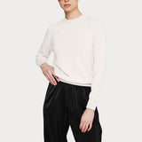 Cashmere Blend Crew Neck Ivory