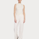 Mock-neck Tank Cream