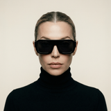 Retro Large Sunnies Black