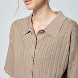 Knit Button Down Mink