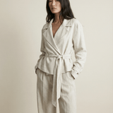 Linen Belted Blazer