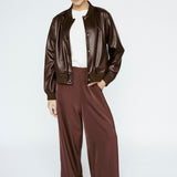 Impossibly soft Vegan Leather Bomber Jacket