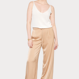 Satin Drawstring Pant Gold