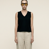 Cashmere Blend Tank Black