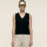 Cashmere Blend Tank Black