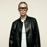 Impossibly soft Vegan Leather Bomber Black