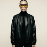 Impossibly soft Vegan Leather Bomber Black
