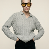 Vail Polo Sweater Charcoal