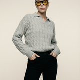 Vail Polo Sweater Charcoal