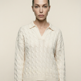 Vail Polo Sweater Ivory