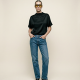 Butter Satin Batwing Top Black