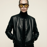 Impossibly soft Vegan Leather Bomber Black