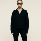 Vail Polo Sweater Black