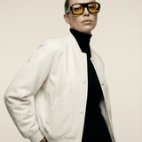 Impossibly soft Vegan Leather Bomber Ivory