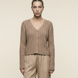 Ribbed Cardigan Mink