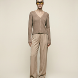 Ribbed Cardigan Mink