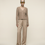 Ribbed Cardigan Mink