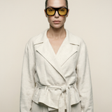 Linen Belted Blazer