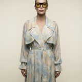 Chiffon Trench Celeste Print