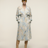 Chiffon Trench Celeste Print
