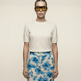 Butter Satin Mini Skirt In Bloom