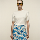Butter Satin Mini Skirt In Bloom