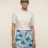 Butter Satin Mini Skirt In Bloom