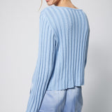 Ribbed Cardigan Periwinkle