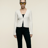 Ribbed Cardigan Ivory