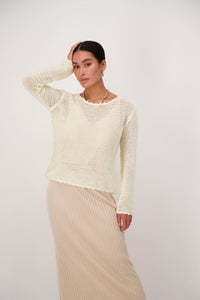 Cotton Crochet Sweater